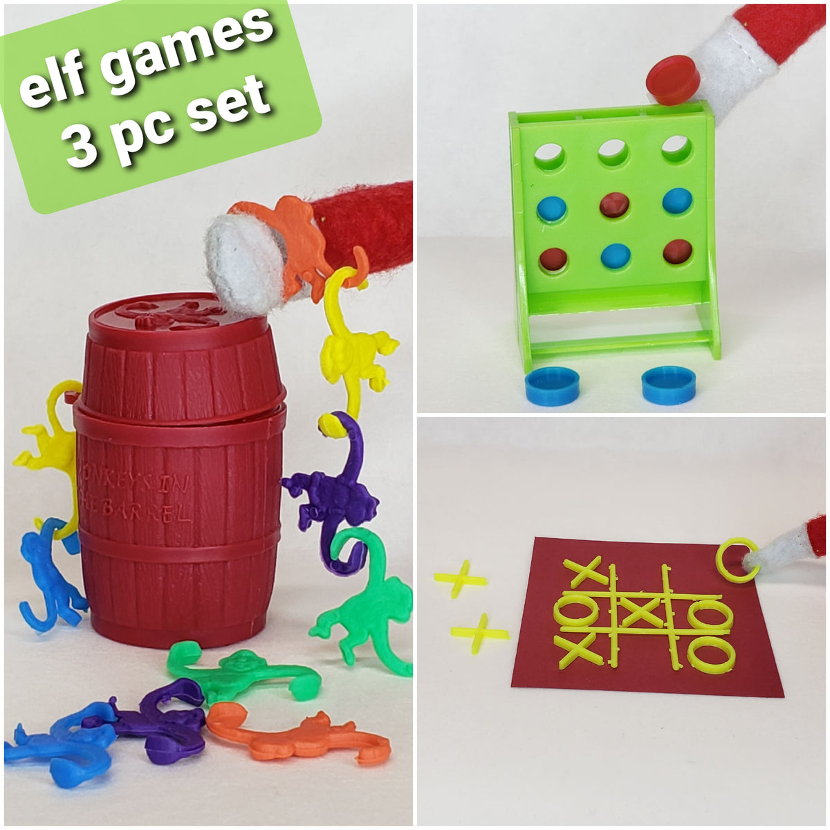 Elf Games: Reindeer nose game, Connect 3 & Paint Set – Happy Brooke