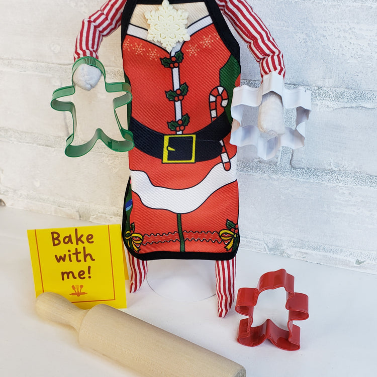 Baking Set: Elf Apron+Kid Sized Utensils  {Limited Edition}